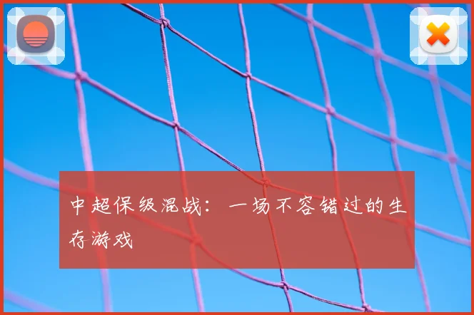 中超保级混战：一场不容错过的生存游戏